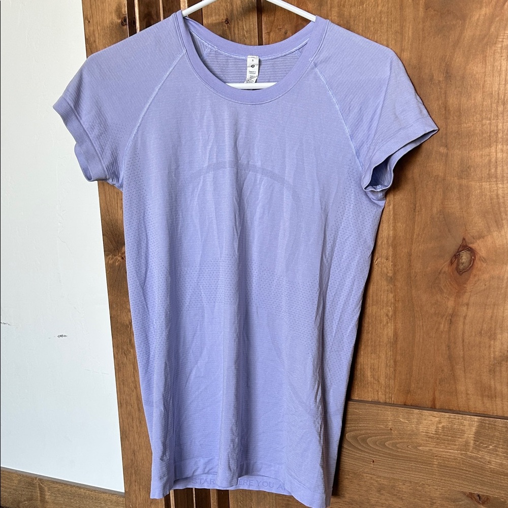 lululemon athletica Light Purple Short Sleeve Tee